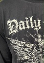 studded Daily Chaos fullsleeve black tshirt