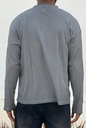 Line Textured grey Henley