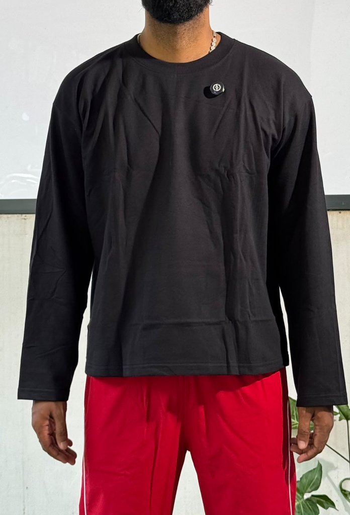 High GSM black plain fullsleeve tshirt