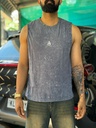 Sleeveless - Backprint Acid washed