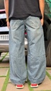 Dark blue baggy vintage wash jeans HM