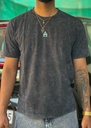 Regular fit Black Vintage Backprint Tshirt