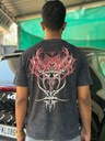 Regular fit Black Vintage Backprint Tshirt