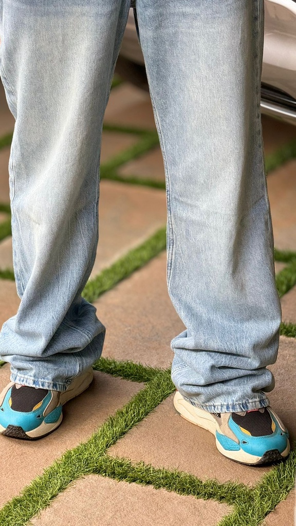 Light blue baggy jeans