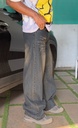 Dark blue  BROWN FADED baggy vintage Jeans