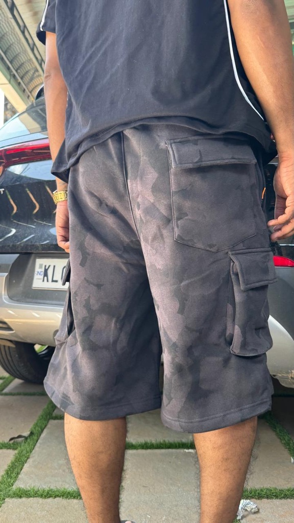 BAGGY SHORTS Black texture