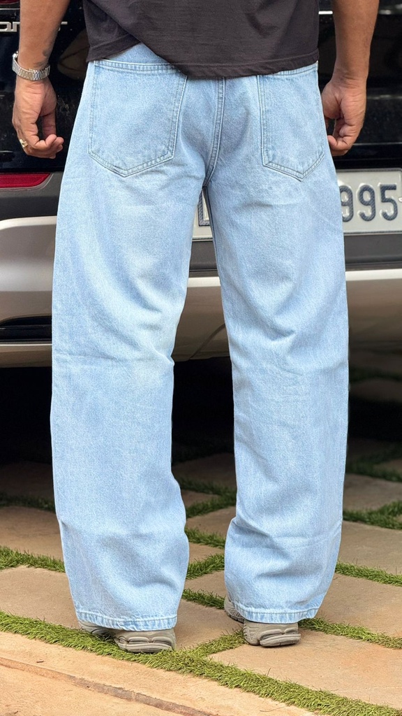 Light blue whisker jeans