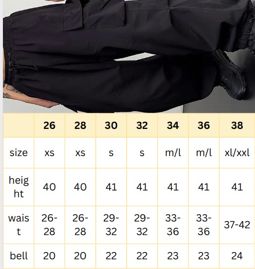Baggy Parachute Cargo Trackpants black
