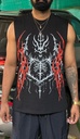 Cybergilism Skull UV glow Sleeveless