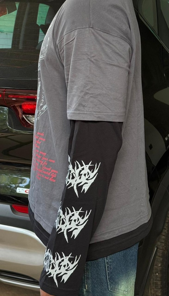 Skull black doctor sleeve cybergilism print