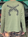 Olive green Textured Fullsleeve Tshirt