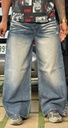 Super Baggy  blue faded Jeans