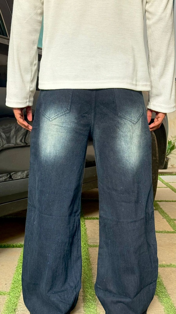 Super Baggy  Black faded Jeans