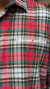 Red grey green fullsleeve Flannel boxy Shirt