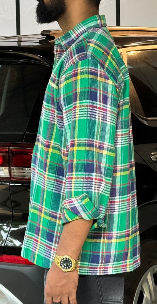 Ralf Green Flannel boxy Shirt