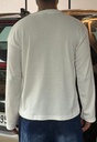 Textured White oversized Henley