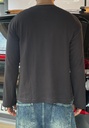 Waffle knit  Black Henley