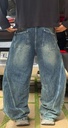 Barrel fit  Yellow tint Blue jeans