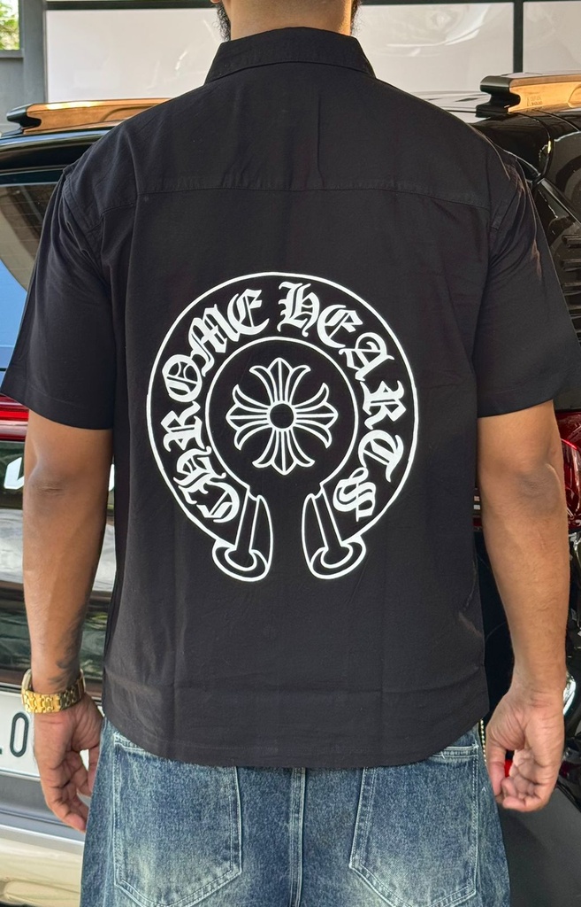 Chrome Embroidery black shirt