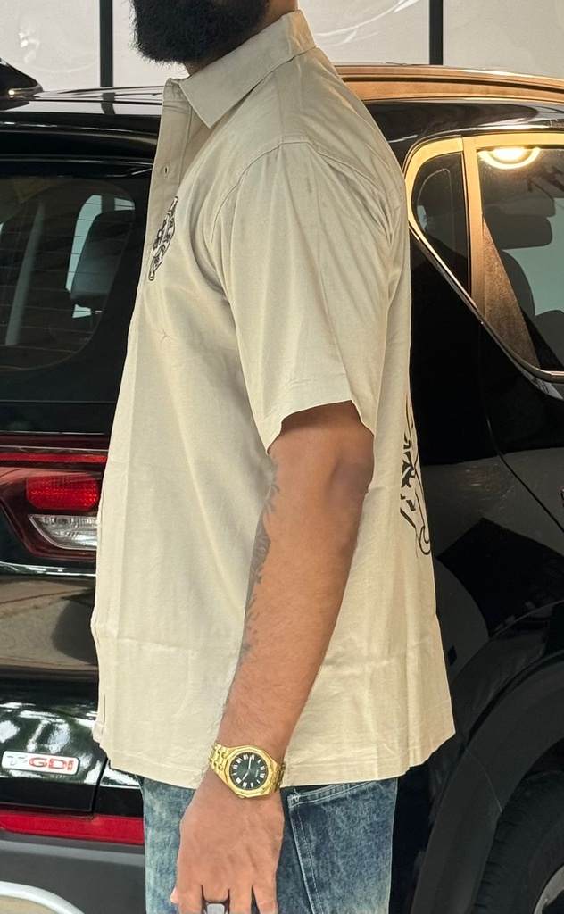 Chrome Embroidery Beige shirt