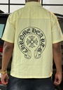 Chrome embroidery Yellow boxy shirt