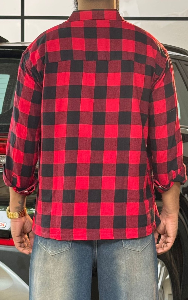 RED BLACK check fullsleeve shirt