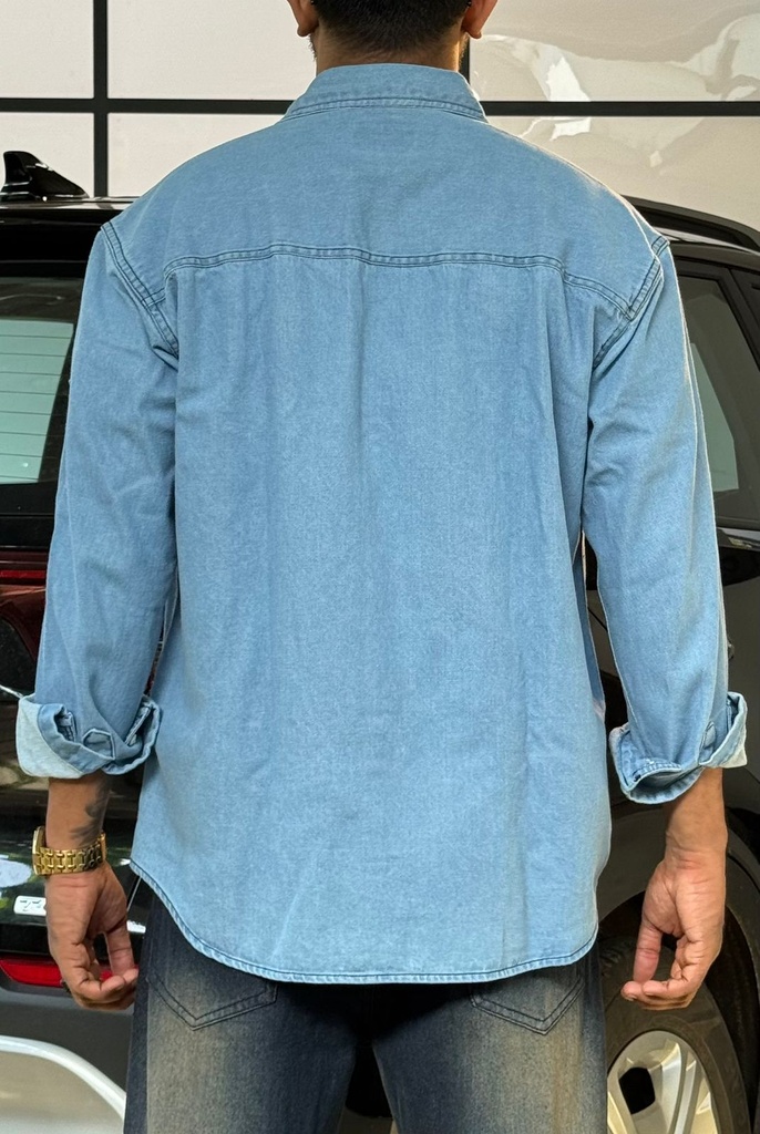 Denim shirt blue - green shade