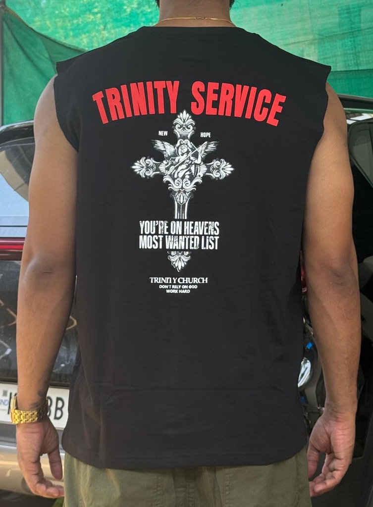 3 trinity Sleeveless Black