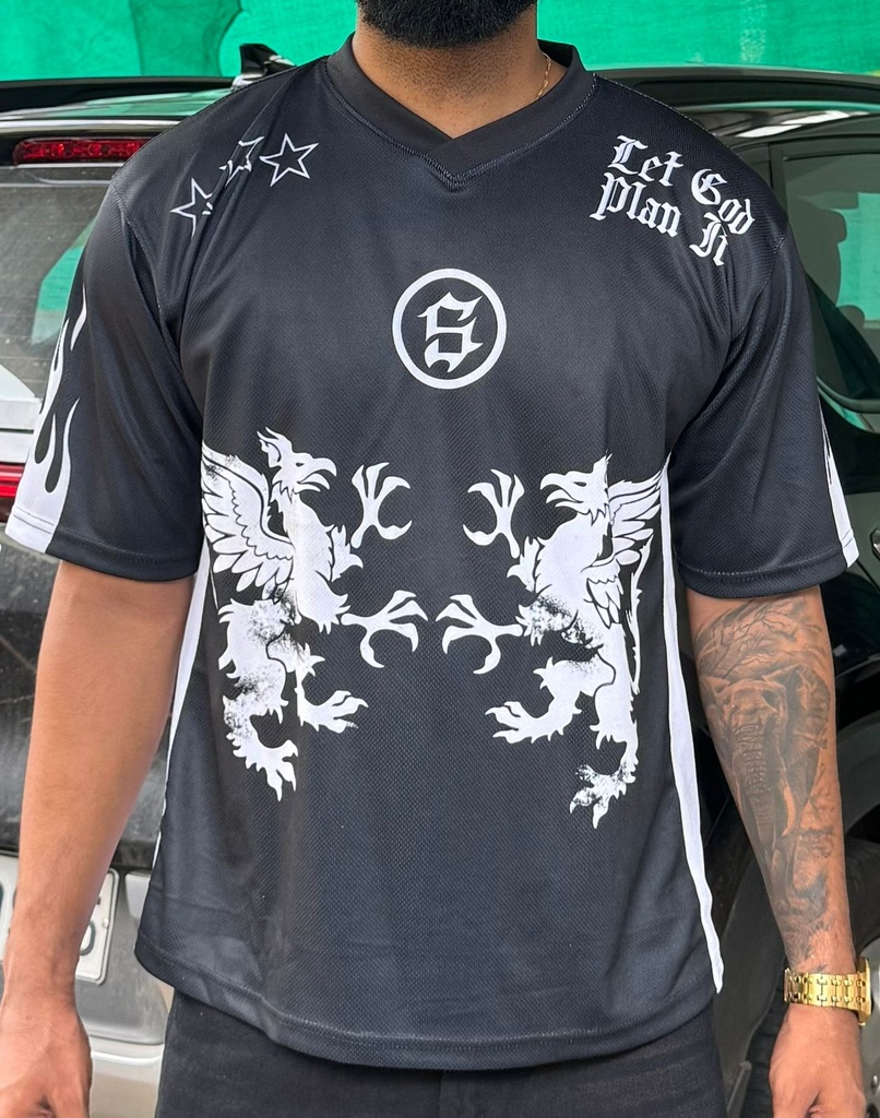 NFL type black and White jersey