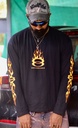 Balen flame print fullsleeve boxy tshirt