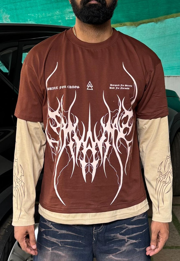 Doctor sleeve brown cybergilism print