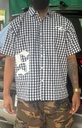 Printed Black Check boxy Shirt