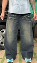 12inch black yellow baggy wide leg