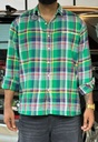 Ralf Green Flannel boxy Shirt