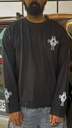 Chrome embroidery IMP look Tshirt - Black