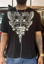 Studded eagle print boxy fit tshirt