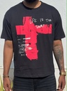 Cross face boxyfit tshirt black