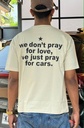 Front and back print cream halfsleeve tshirt