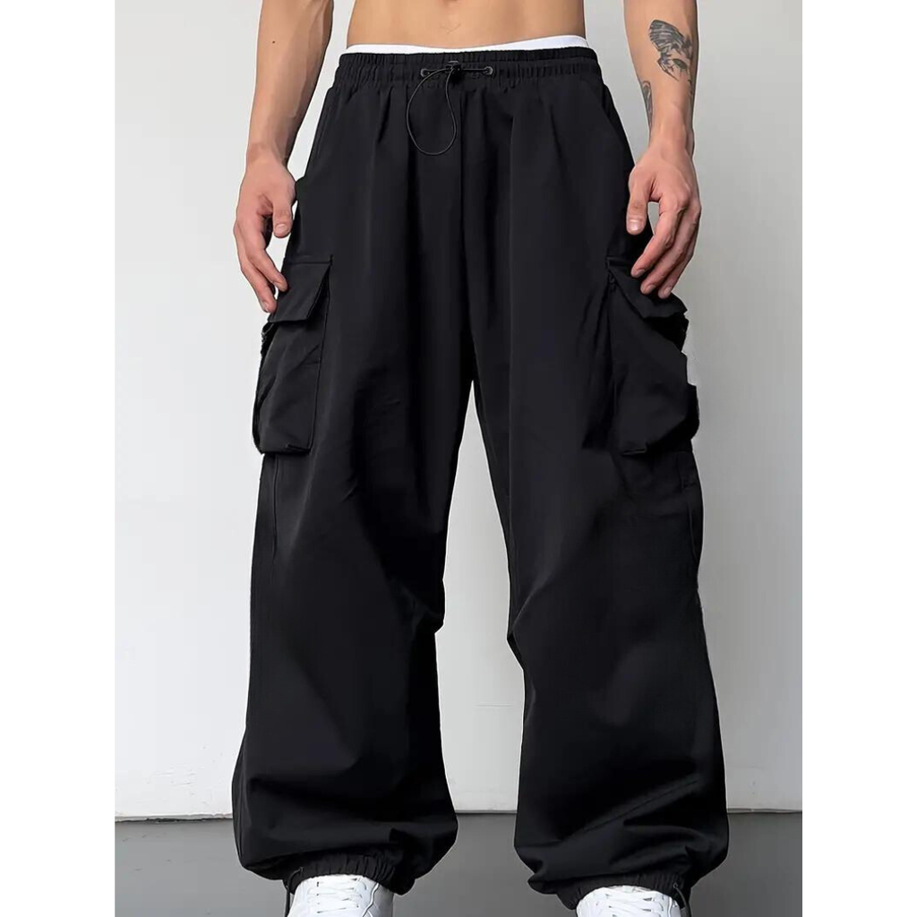 = Baggy Parachute Cargo Trackpants =