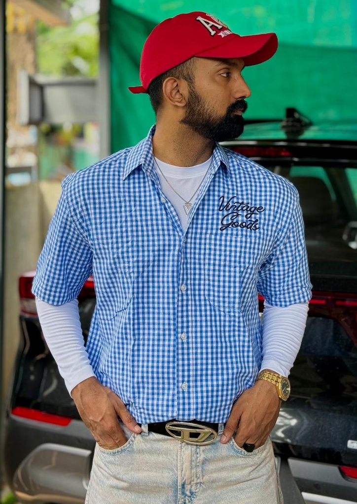 Blue and White Boxy shirts