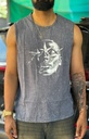 Sleeveless - Metal face Acid washed