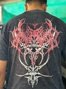 Regular fit Black Vintage Backprint Tshirt
