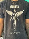 Regular fit Nirvana Vintage Tshirt black