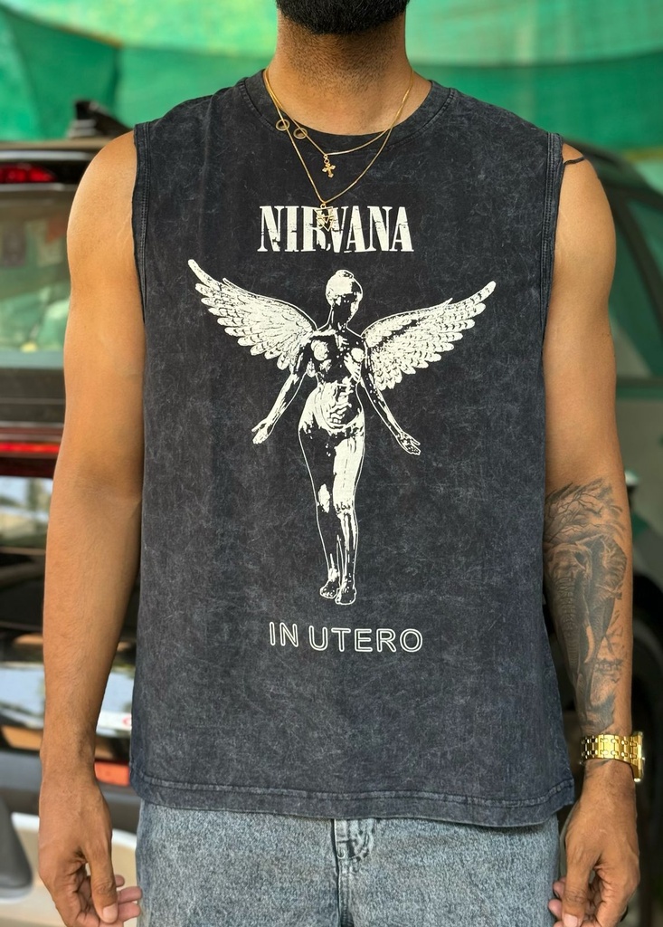 BLACK Sleeveless - Nirvana Vintage Look