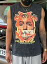 Eminem Sleeveless black vintage washed
