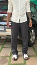 Black Linen Type Pant