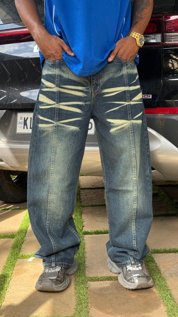 Dark Blue Special Whisker  jeans