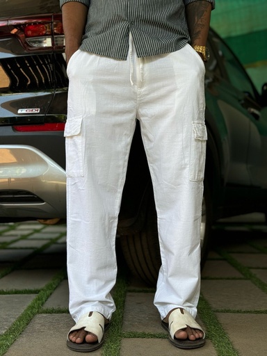 Cargo white Linen type