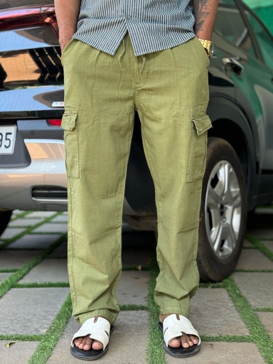 Cargo pants Green Linen Type