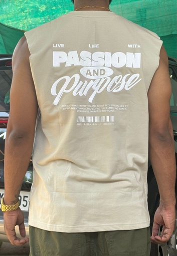 3 passion purpose Sleeveless Cream